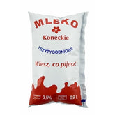 Drei Wochen alte Koneckie-Milch mit 3,5 % Fett 0,9l